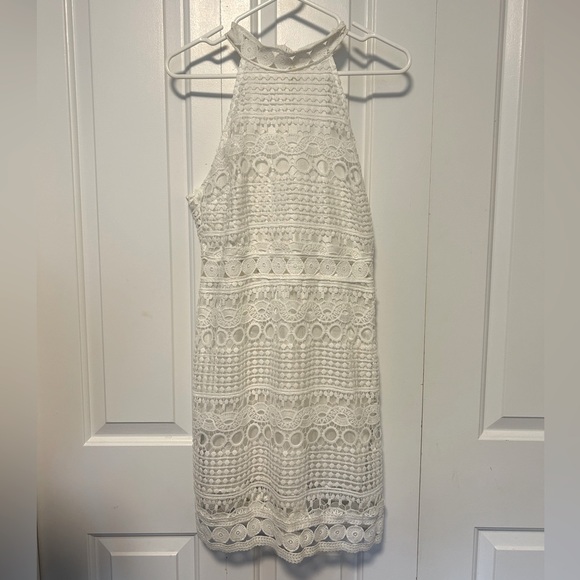 Elegant Shabby Chis Pure White Boho Lace Splicing - Picture 3 of 4